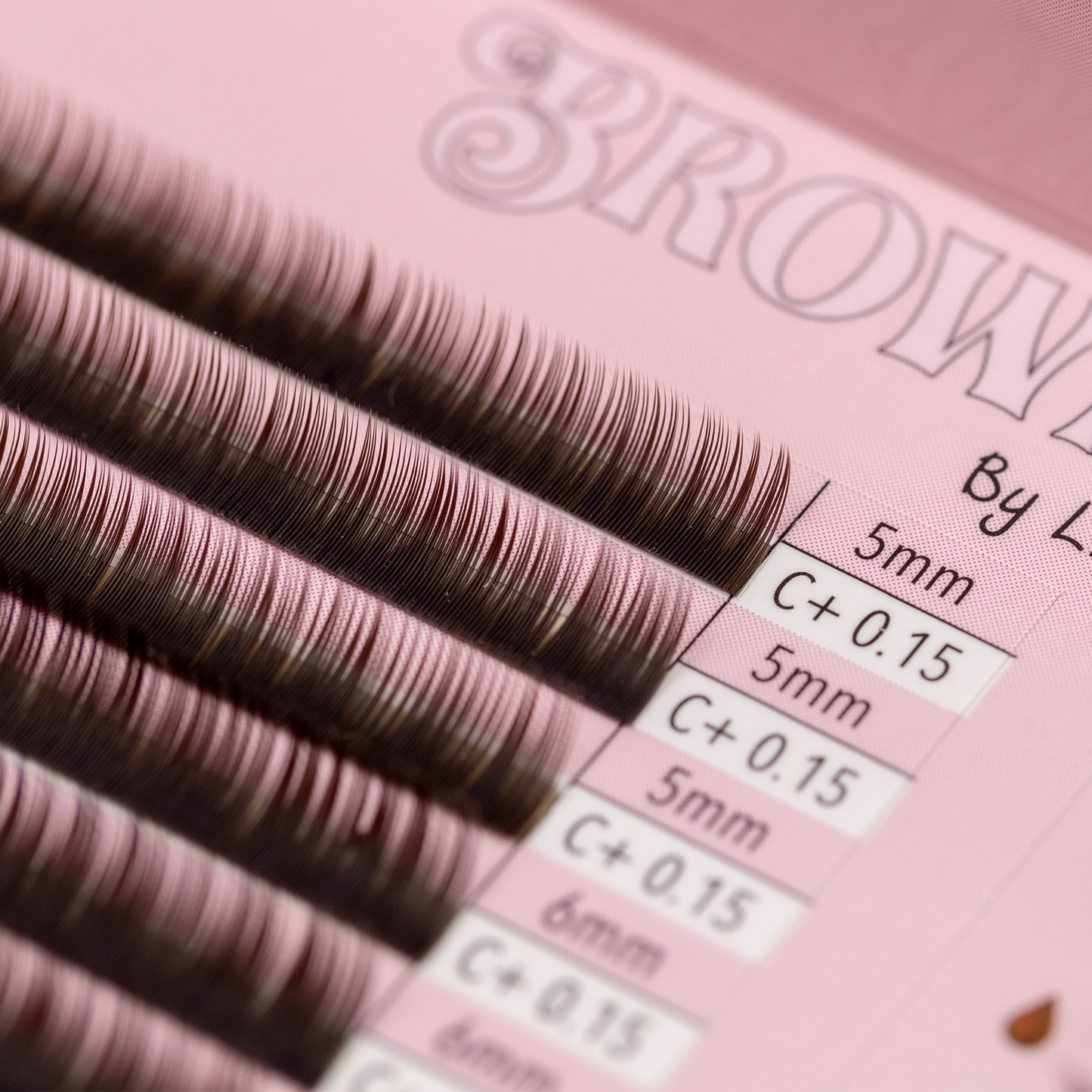 Brownie Glaze Lash Tray - Dark Brown Lashes- Mixed Length